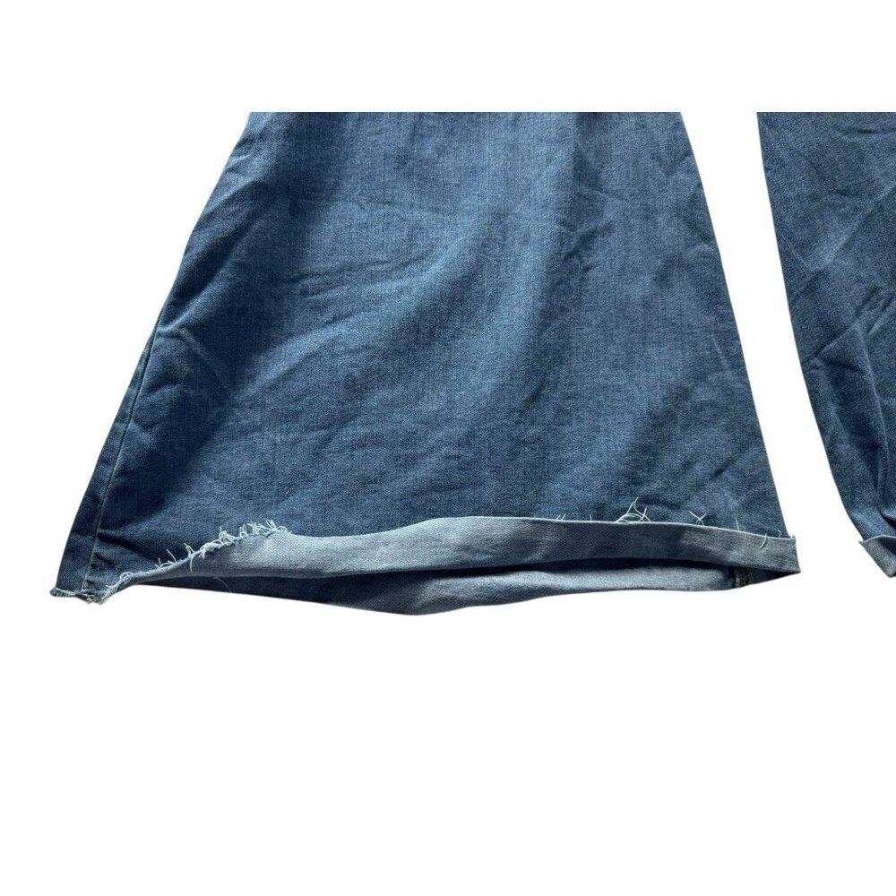 We The Free People Women's Sz 26 Just Float On Flare Bell Bottom Raw Hem Jeans - Picture 12 of 14